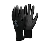 thumbnail of ECD Germany 1 Paar Arbeitshandschuhe PU-Beschichtet Größe 10-XL Schwarz Atmungsaktiv Rutschfest Robust Montagehandschuhe