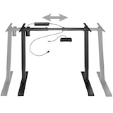 thumbnail of tectake Telaio per scrivania elettrico ad altezza regolabile e memorizzabile 85-129 x 65 x 71-121 cm - nero - 402999