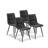 thumbnail of Pack de 4 cadeiras de jantar estilo industrial cor cinza ardósia. Modelo Ivy