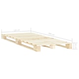 thumbnail of vidaXL Palettenbett Massivholz Kiefer 120×200 cm