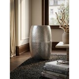 thumbnail of Beistelltisch 30x49,5x30cm Aluminium Silber Dekotisch orientalisch rund, Kleiner Hammerschlag Abstelltisch, Designer Ablagetisch Metall modern,