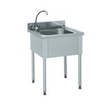 thumbnail of Tournus Equipement Plonge 1 bac sans égouttoir avec robinetterie mélangeuse longueur 500 mm Tournus - 816670