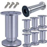 thumbnail of 8 Möbelfüße Sofafuß Möbelbeine ALUMINIUM gebürstet Höhe 6 cm 38 mm belastbar bis 250 KG Sofa Bett
