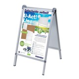 thumbnail of FRANKEN Plakatständer Kundenstopper A1 mit Klapprahmentechnik, freistehend, doppelseitig, Aluminiumrahmen, Outdoor PRO, BS1309