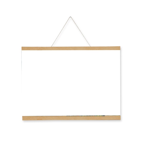 Porte Affiche Magnetique Profiles en Bois Naturel 50 cm