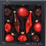 thumbnail of 10 Weihnachtskugeln Glas 6-11,7cm matt & glänzend Christbaumkugeln Eiszapfen Weihnachtsbaumkugeln Christbaumschmuck Kugeln Weihnachtsrot