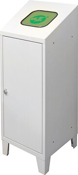 thumbnail of PROREGAL Recycling-Abfallsammler mit Abfallsackhalterung Solo | HxBxT 122x40x45cm | 1x 120 Liter | Lichtgrau