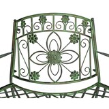 thumbnail of DanDiBo Sitzbank Halbrund Metall Wetterfest Grün 130 cm Baumbank 96009 Gartenbank Parkbank Eisenbank