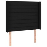 thumbnail of vidaXL Boxspringbett mit Matratze & LED Schwarz 80x200 cm Stoff
