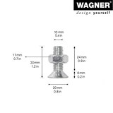 thumbnail of WAGNER Gewindeschraube 2tlg. Set - Ø 10 mm Stift, Stahl verzinkt, Mutter, für Rollen mit Rückenloch&TENO System-13038902