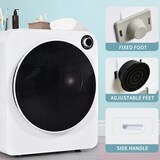 thumbnail of Ablufttrockner 3 kg 830W in Weiß mit Dreifachfilter 5 Programmen und platzsparender Nutzung 60x40x50 cm für effektives Trocknen in kleinen Räumen