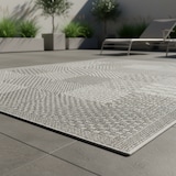 thumbnail of Teppich Balkon Unifarben Pflegeleicht Waschbar Strapazierfähig Terrasse Küche Grau 120x170 cm OEKO-TEX Gekettelt – MALOJA von Kadima Design