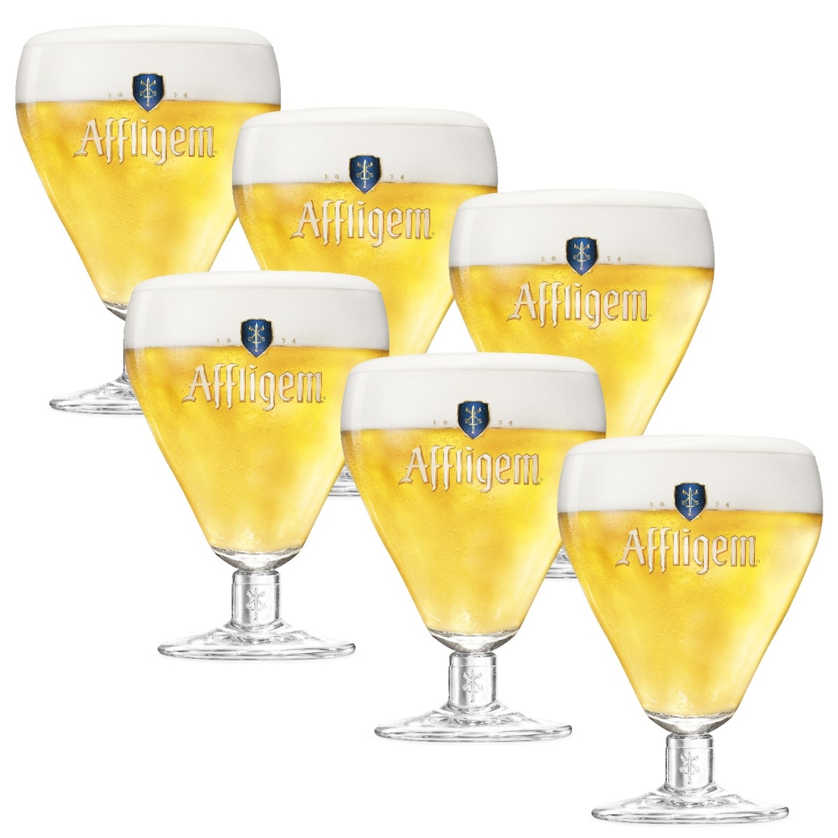 Affligem bierglazen op voet - 30cl - 6 stuks - Bier Glas