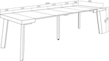 thumbnail of Ausziehbarer Konsolentisch, 262x90x73cm, Für 12 Personen, Holzbeine, Moderner Stil, Weiß und Zementgrau _ 373_41