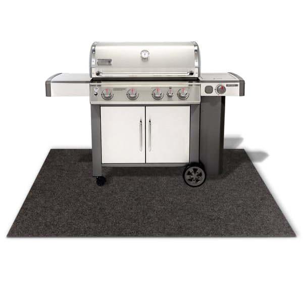 Grillschutzmatte BBQ-Matte "Dalton" - schwer entflammbar - Bodenmatte für den Grill // 200 x 500 cm