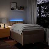 thumbnail of vidaXL Boxspringbett mit Matratze Creme 120x200 cm Stoff