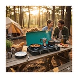 thumbnail of Plaque de cuisson portable 3 feux 4100W Brûleurs + Grille en Fonte amovibles Réchaud gaz Butane ou Propane GOLD III INTEC