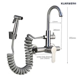 thumbnail of JULIE | horeca mengkraan wandmontage zilver | professionele keukenkraan rvs met handdouche | restaurant wandkraan hoge uitloop