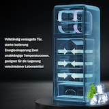 thumbnail of Zweitüriger 88x45x 42 cm Mini-Kühlschrank 60L Kühlfach 22L Gefrierfach E-Klasse leise freistehend LED-Beleuchtung Retro Gelb