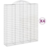 thumbnail of vidaXL Gabionen mit Hochbogen 4 Stk. 200x50x220/240cm Verzinktes Eisen