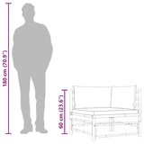 thumbnail of vidaXL Garten-Ecksofa mit Kissen Cremeweiß Bambus