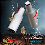 thumbnail of Arendo elektrische Salz- & Pfeffermühle, weiß/grau, Batterie, LED-Licht, Keramikmahlwerk, einstellbar