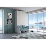 thumbnail of Kentaro 120 cm opklapbaar queensize bed met bank en witte essenhouten wandkast, lichtblauw