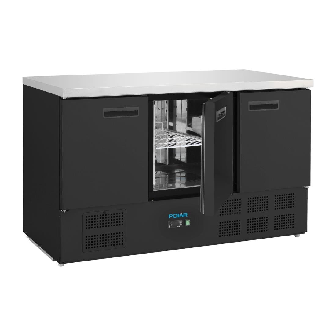 Polar G-Series Dreitüriger Kühltisch Schwarz 400Ltr