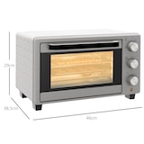 thumbnail of HOMCOM horno eléctrico de sobremesa horno sobremesa de 21L 1400W con temporizador hasta 60min y temperatura regulable hasta 230℃ plateado