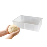 thumbnail of 1 Caja apilable para leudado de pan y pizza + 1 tapa, polietileno, 30x40x10, blanco