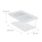 thumbnail of Relaxdays Schuhboxen Kunststoff, 12er Set, stapelbar, durchsichtige Aufbewahrungsboxen mit Deckel, 12,5x20x34,5cm, weiß