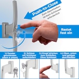 thumbnail of Abschließbare Fenstergriffe ergonomisch Aluminium 6 Stück