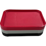 thumbnail of aro Serviertablett, Polypropylen, 34.5 x 26.5 x 2 cm, rechteckig, stapelbar, schwarz, 6 Stück