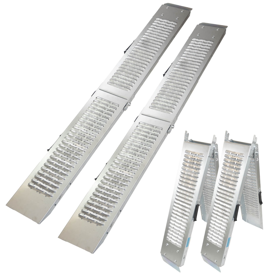 TRUTZHOLM 2 x Auffahrrampe 189 cm Stahl 400 kg klappbar geriffelt rutschfest Verladerampe Rampe