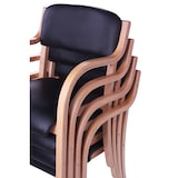 thumbnail of pemora 2-er Set Besucherstuhl Stapelstuhl Armlehnstuhl Konferenzstuhl Wartezimmerstuhl Stuhl Seniorenheime
 und Krankenhäuser JANA Kunstleder schwarz