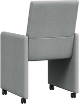thumbnail of vidaXL Esszimmerstühle mit Rollen 2 pcs Hellgrau 57 x 66 x 94 cm Stoff