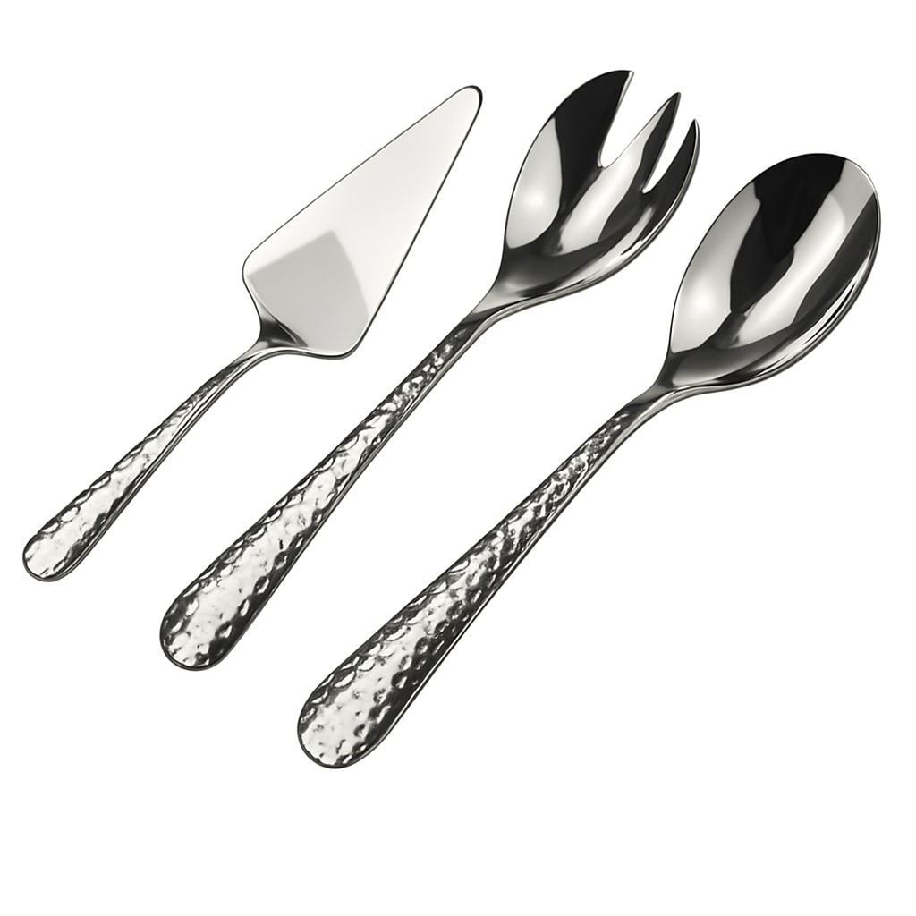Solex Lena Vorlegeset Tortenheber, Servierlöffel, Serviergabel in Hammerschlag