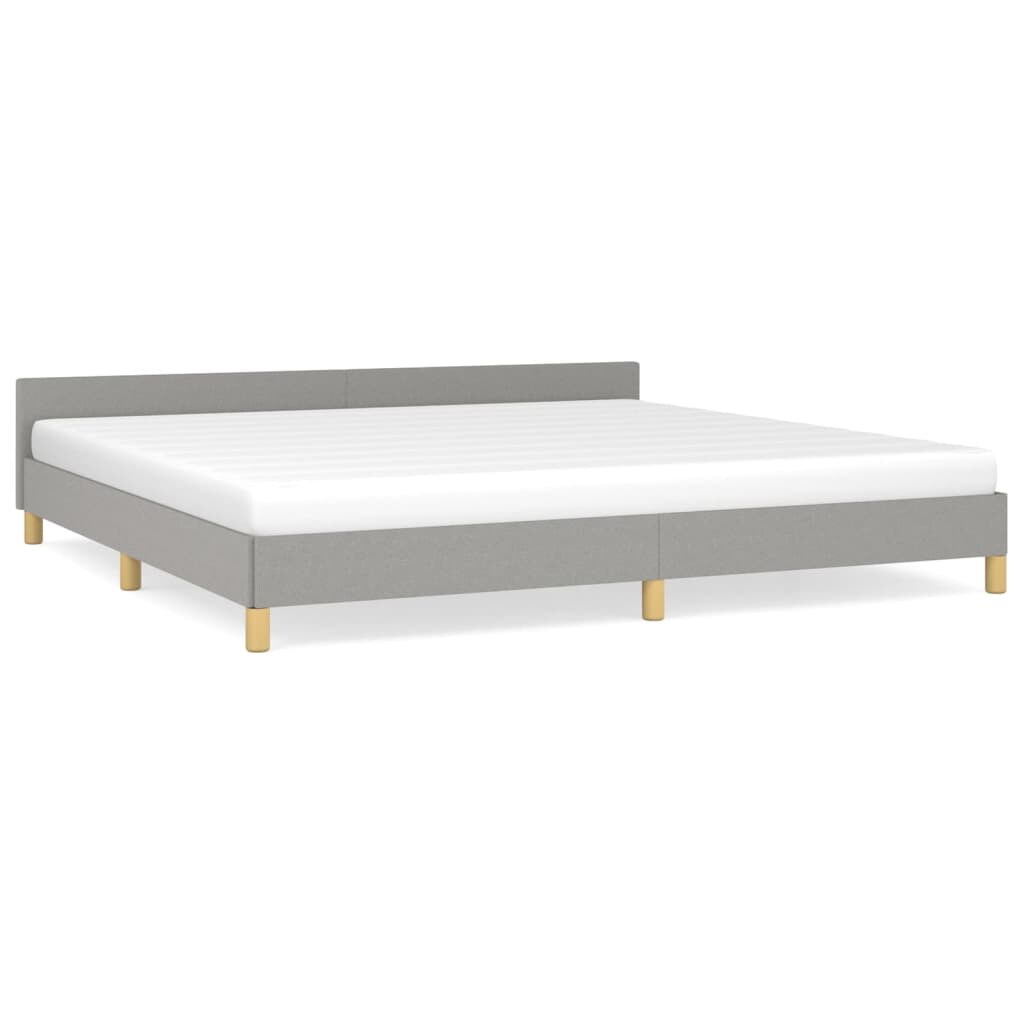 vidaXL Bettgestell ohne Matratze Hellgrau 200x200 cm Stoff