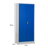 thumbnail of PROREGAL Stahlschrank BEE mit 7 verzinkten Fachböden | HxBxT 195x92x42cm | Grau-Blau | Werkstattschrank Werkzeugschrank Aktenschrank Universalschrank