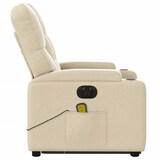 thumbnail of vidaXL Elektrischer Massagesessel mit Aufstehhilfe Creme Stoff