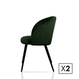 thumbnail of Pack de 2 sillas de comedor estilo Vintage color Verde Botella. Modelo Keren