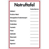 thumbnail of Schild Notruftafel, Kunststoff, 200x300 mm