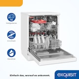 thumbnail of Exquisit Geschirrspüler GSP9414-030D weiss | Standgerät | 14 Maßgedecke | Weiss