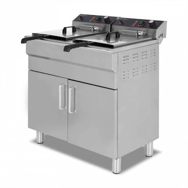 Friteuse Professionnelle 2 x 16 Litres - Sur Coffre - Électrique 230V - Haute Capacité et Performance pour Cuisine Intensive - Equipementpro