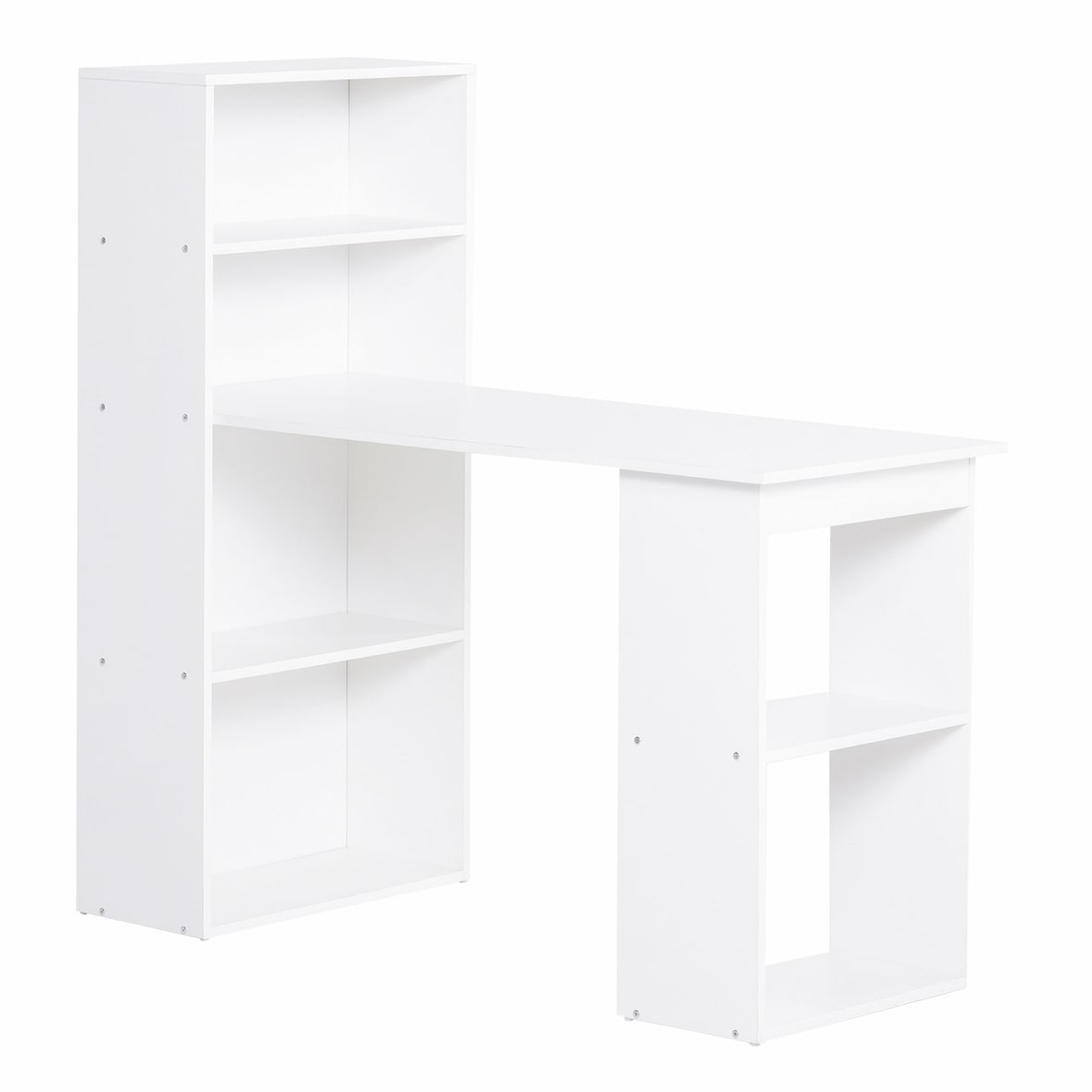 Scrivania Computer con Libreria Salvaspazio per Ufficio e Studio