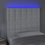 thumbnail of vidaXL LED Kopfteil Weiß 80x5x118/128 cm Kunstleder