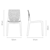 thumbnail of METRO PROFESSIONAL Sedia impilabile da esterno Maurage, plastica, 52 x 51 x 81 cm, bianco