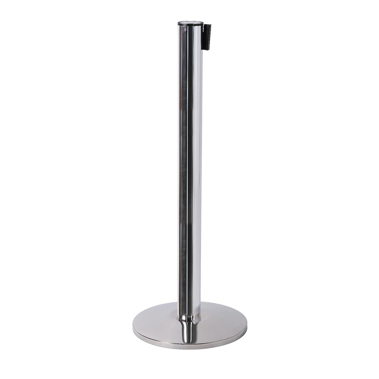 Exposiciónate Afzetpaal Trekband Flexi Chroom Met 2,7 m Zwart BBCHROME