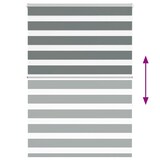 thumbnail of vidaXL Zebra rolgordijn 100x150 cm stofbreedte 95,9 cm donkergrijs