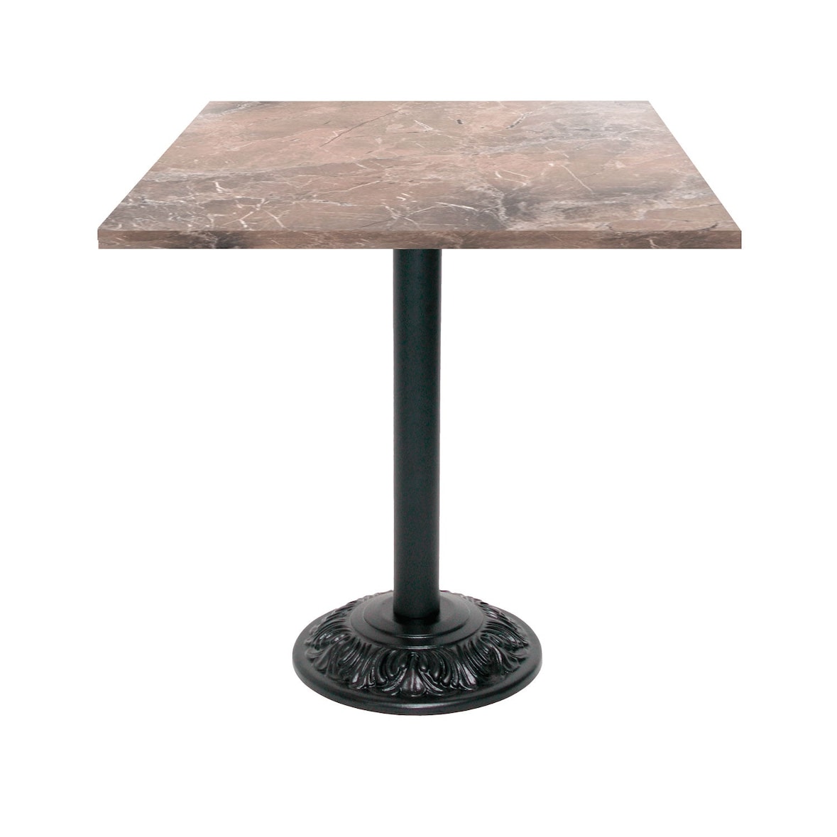 Restootab - Mesa estilo bistrô 70x70cm mármore grego